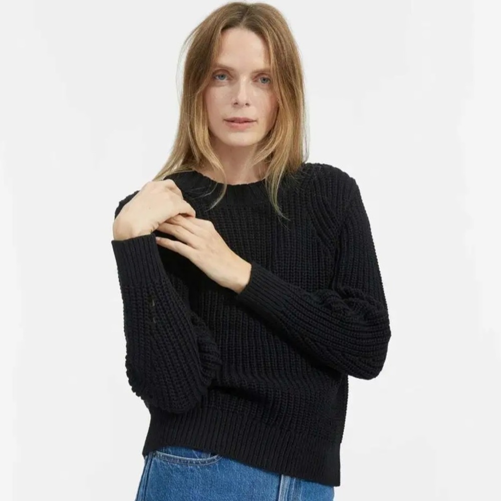 Everlane Texture Cotton Crew Sweater